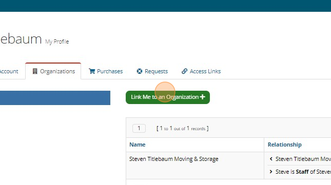 How to Link Your Profile to an Organization - Step 4