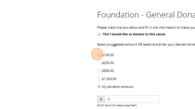 How to Donate to the Foundation - Step 3
