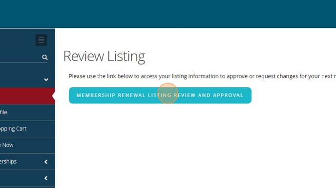 Renewing Membership and Accessing Workspace for Listing Approval - Step 4